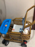 小卜麥童嬰兒推車(chē)仿竹藤推車(chē)輕便可坐可躺兒童藤編椅仿藤夏季 音樂(lè )款+只可坐+藍佩奇棚/藍墊 曬單實(shí)拍圖