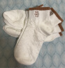 猫人（MiiOW）女士袜子女春夏可爱短筒袜100%纯棉白色船袜休闲抑菌女袜防臭4双 晒单实拍图