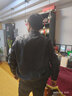 PERCOOL新款棒球服領(lǐng)真皮皮衣男士頭層牛皮夾棉短款皮夾克休閑皮上衣外套 牛皮黑色(夾棉款) 4XL 建議180-195斤 曬單實拍圖
