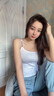 映彩小吊帶背心女內搭新款夏裝韓版修身字母吊帶美背外穿上衣ins 白色【字母吊帶】 S 曬單實(shí)拍圖