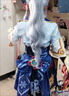華可神里凌綾華cos服原元神cos服稻妻城大小姐cospaly動(dòng)漫游戲套裝 cos服+配飾 M 曬單實(shí)拍圖