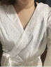 晴碧琳冰絲睡衣女春秋季長(cháng)袖薄款性感蕾絲長(cháng)款睡袍法式宮廷風(fēng)浴袍家居服 連帽蕾絲邊睡袍【白】 L 曬單實(shí)拍圖