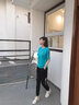 抹茶清歌 夏季短袖運(yùn)動(dòng)套裝女休閑套裝女T恤長(zhǎng)褲套裝春秋運(yùn)動(dòng)套裝兩件套大碼女裝運(yùn)動(dòng)服跑步居家服套裝 短袖藍(lán)色 L 曬單實(shí)拍圖