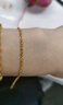 謝瑞麟（TSL）新年禮物黃金手鏈女款百搭細素鏈足金手鏈送禮物YL770 約3.40克 曬單實(shí)拍圖