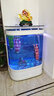 一米陽光 新款簡約魚缸水族箱客廳家用生態(tài)玻璃金魚缸大型辦公室2025新款 輕奢白色 新款 80*50*138+ 一鍵排水 曬單實(shí)拍圖