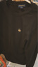 Teenie Weenie小熊男裝簡(jiǎn)約風(fēng)長(cháng)袖T恤秋冬純色休閑寬松打底衫 黑色 M 170 曬單實(shí)拍圖