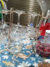 青苹果（QINGPINGGUO） 欧式水晶红酒杯套装6只家用大号酒杯创意葡萄醒酒器玻璃高脚杯 勃艮第450x6+水晶带把+法国金架 实拍图