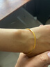 菜百首飾 黃金手鐲 足金 金色流光 素圈光圈手鐲 金手鐲  HJ 黃金手鐲 約10.12g 約60cm 約圈口60mm 曬單實(shí)拍圖