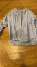 無(wú)印良品 MUJI 女式 亞麻水洗 立領(lǐng)襯衫 410806 BCB08A1S 煙熏藍色條紋 M 曬單實(shí)拍圖