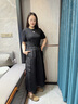 獨束大碼女裝冰爽觸感·假兩件針梭拼連衣裙2024年微胖mm夏季新款 酷帥黑 L (尺碼：2) 曬單實(shí)拍圖
