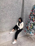 矜持范2025鹽系穿搭學(xué)院風(fēng)Polo衫衛(wèi)衣女套裝女秋新款休閑運(yùn)動(dòng)闊腿褲兩件 白色衛(wèi)衣闊腿褲【兩件套】 L 【建議105120斤】 曬單實(shí)拍圖