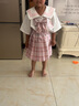 奧米鼠童裝女童套裝夏裝韓版中大童jk套裝時(shí)尚短袖褲裙子兩件套女孩衣服 粉色 110 建議身高100CM左右 曬單實(shí)拍圖