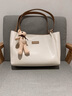 紀詩(shī)哲（GIEVSZHE）輕奢品牌包包女包女士托特包真皮單肩送女友老婆生日禮物大容量侈 米白色   精美禮盒 曬單實(shí)拍圖