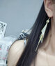 佐蘭伊 ZORAINEY【情人節(jié)禮物】2025年新款流蘇耳環(huán)女氣質(zhì)長款銀針耳墜耳飾 銀色 曬單實拍圖