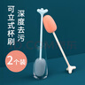 日式杯刷洗杯子神器刷水杯清潔長(cháng)柄洗奶瓶刷無(wú)死角去茶漬海綿 粉色+藍色 曬單實(shí)拍圖