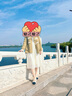秋水伊人名媛小香風蕾絲連衣裙年秋季新款女優(yōu)雅內(nèi)搭長袖裙子 米白 S 曬單實拍圖