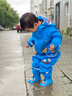 檸檬寶寶兒童連體雨衣卡通造型萌趣可愛(ài)雨披戶(hù)外出行男女孩童防水外套雨衣 可爾搞怪海盜鯊【連體款】 L碼【請參考主圖尺碼推薦】 曬單實(shí)拍圖