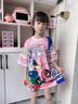 小黃鴨女童夏裝2024新款兒童韓版公主裙蓬蓬紗小女孩夏季連衣裙洋氣裙子 兔八哥粉色 120cm 曬單實(shí)拍圖