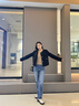 歌力思歌力思秋冬新款羊毛羊絨小香風(fēng)外套女EWB351T01000 經(jīng)典黑 S 曬單實(shí)拍圖