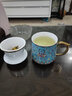 紅英陶瓷 泡茶杯景德鎮陶瓷帶蓋過(guò)濾家用辦公室茶水分離個(gè)人專(zhuān)用單水杯杯子 帶禮盒 萬(wàn)福（藍）（禮盒包裝） 曬單實(shí)拍圖