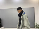 CRANTA KOMEIA圍巾男2025新款秋冬毛線保暖格子高級感圍脖生日禮物送男友 黑色 高級感輕奢ck風送男朋友老公實用 曬單實拍圖