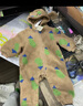 papa爬爬冬季男女寶寶仿羊羔絨爬服嬰兒連體衣外出保暖加厚 灰色 100cm 曬單實(shí)拍圖
