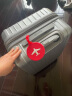爱华仕行李箱20英寸男小型拉杆箱旅行箱女皮箱密码箱飞机登机箱子太空银 实拍图