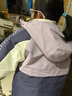 多妙屋女童沖鋒衣兒童外套秋裝中大童春秋三合一防風(fēng)加絨66442烏梅紫130 曬單實拍圖