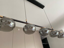 玥梵（YUEFAN）現代簡(jiǎn)約餐廳吊燈輕奢餐桌燈美式創(chuàng  )意個(gè)性玻璃飯廳燈 5頭-長(cháng)110cm【智能調光】 曬單實(shí)拍圖