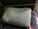 南極人（Nanjiren） 枕頭套裝睡眠深度枕芯牛奶絨枕頭套酒店整頭纖維枕一對宿舍男單 天湖藍【牛奶絨加絨枕套】-BLMR 單只裝【枕頭+枕套】 曬單實(shí)拍圖