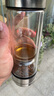 TAIC太可純鈦茶水分離泡茶杯雙層玻璃茶杯辦公室茶杯禮品杯茶具茶杯 皓月銀 360ml 曬單實(shí)拍圖