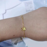 周六福（ZLF）七夕禮物  黃金手鏈女款生肖兔5G足金手飾甜心兔 計價 16+3cm尾鏈 - 2.23g 曬單實拍圖