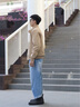 TOMMY HILFIGER【哈靈頓】25秋冬男裝商務(wù)休閑通勤立領(lǐng)輕棉服夾克外套 淺卡其色ABS L （推薦：150-165斤） 曬單實(shí)拍圖