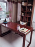 梨言 紅木家具非洲花梨（學(xué)名：刺猬紫檀）書(shū)桌畫(huà)案 新中式書(shū)法桌辦公桌 實(shí)木電腦桌椅組合 1.28米桌椅組合（餐椅） 曬單實(shí)拍圖