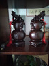 花梨木雕葫蘆擺件大號實(shí)木雕刻工藝品客廳裝飾風(fēng)水擺件喬遷禮物 C款：黑檀木 如意葫蘆 【一對】 高50厘米 曬單實(shí)拍圖