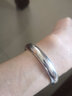 百銀999足銀鐲子古典厚實(shí)泥鰍背足銀手鐲光面全手工女款銀飾可定制 100克 中號內徑 曬單實(shí)拍圖