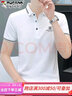 啄木鳥(niǎo)polo衫男2025新款夏季冰絲短袖男士涼感潮流薄款休閑體恤半袖汗衫 白色 2XL 曬單實(shí)拍圖