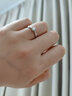 喜鉆七夕禮物鉑金雪花活口可調(diào)節(jié)鉆戒結(jié)婚鉆石戒指求婚 曬單實(shí)拍圖