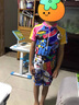 361°兒童泳衣男童游泳衣中大童泳裝花色連體泳衣短袖沖浪服 花色 130 身高115-125cm體重35-45斤 曬單實(shí)拍圖