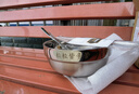 阡侗飯碗個人304不銹鋼碗定制刻字刻名字雙層加厚家用飯面碗筷勺套裝 【內(nèi)外304鋼】鉑金碗三件套 16cm 曬單實拍圖