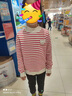 真維斯女童毛衣秋冬款兒童中領(lǐng)打底衫春秋中大童女孩保暖條紋針織衫 【條紋中領(lǐng)時尚毛衣】01 140 曬單實拍圖