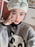 雙妞干發(fā)帽強力吸水加厚包頭巾成人可愛(ài)浴帽擦頭發(fā)速干毛巾干發(fā)巾 抹茶綠-公主帽 曬單實(shí)拍圖