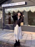 半繪純色v領開衫毛衣女2025年新款秋冬韓版設計感長袖針織衫外套上衣 黑色 L 建議105120斤 曬單實拍圖