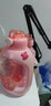 波比熊（BOBBI BEAR）水杯女夏季大容量水杯噸桶高顏值吸管運動水壺男杯子 時尚噸噸桶粉1500毫升+杯刷+3D貼 曬單實拍圖