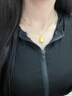 中國黃金（CHINA GOLD）福袋黃金項鏈女足金福字吊墜女生七夕情人節(jié)禮物送女友老婆紀念 福袋足金吊墜+贈銀鏈 曬單實拍圖