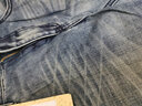 BILLION破洞牛仔褲男修身小腳褲子全棉厚薄適中春秋四季款潮流青年J15592 中藍色 31 曬單實(shí)拍圖