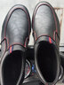 寶達（baoda）春秋款季男鞋潮鞋男士休閑皮鞋韓版潮流百搭懶人一腳蹬樂(lè )福鞋子男板鞋 8136 單鞋 黑紅色 42 曬單實(shí)拍圖