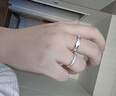 Eoth999足銀蒹葭與白露情侶戒指女一對戒閉口婚戒情人生日禮物送女友 情侶對戒（閉口備注尺寸） 曬單實拍圖