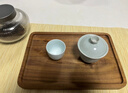 九土景德鎮禪意品茗杯陶瓷小蓋碗日式功夫茶具影青釉小茶盅小茶杯 青釉品茗杯套組 曬單實(shí)拍圖