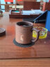 云禪尚陶紫砂杯帶內(nèi)膽過濾泡茶蓋杯宜興純手工男士大容量高檔紫砂禮品杯 呦呦鹿鳴五件套老紫泥 約450ML 曬單實拍圖